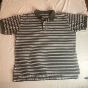 Polo by Ralph Lauren Green and White Striped Shirt
